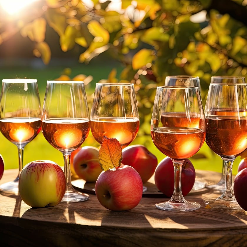 apple Cider tasting under the autumn sun